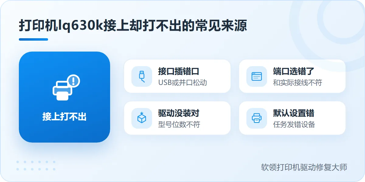 打印机lq630k端口选不对的常见来源-软领打印机驱动修复大师