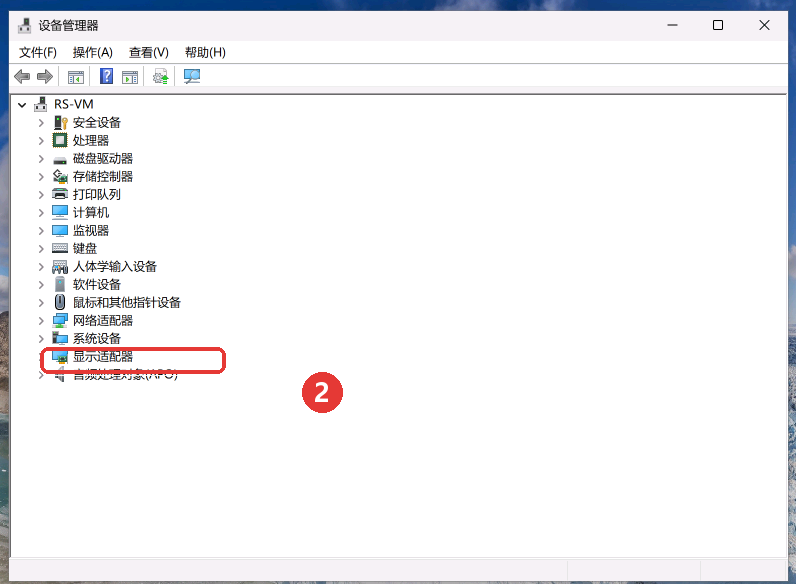 在设备管理器里查看本机显卡型号