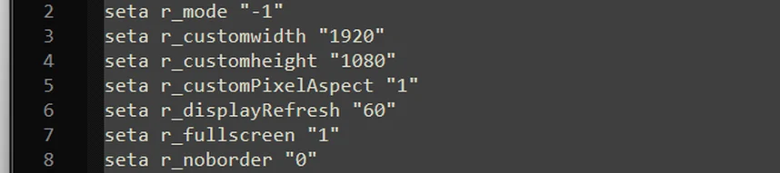配置文件示例里r_mode设为-1-r_customwidth-1920-r_customheight-1080-r_displayRefresh-60等七行变量-软领驱动大师