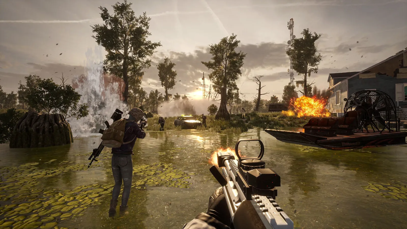 《绝地求生》官方商店页实机画面-沼泽水乡地图第一人称视角-软领驱动大师