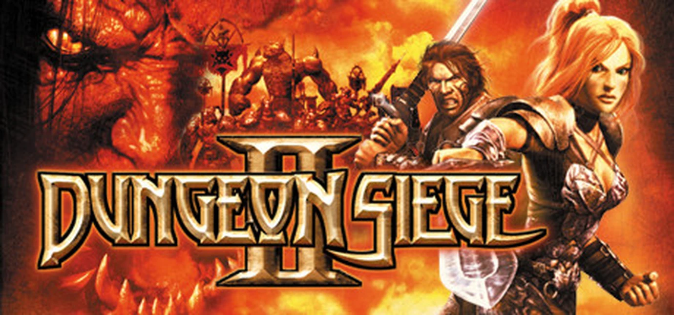 《地牢围攻2》Steam 商店页官方封面，含 DUNGEON SIEGE II 标题字与主角群像-发行商公开素材